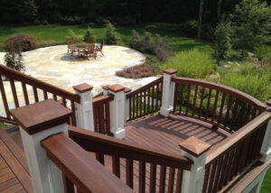 stained wood deck